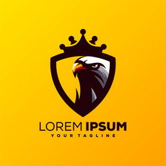 awesome king eagle logo design