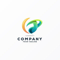 awesome abstract gradient logo design