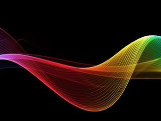 Abstract rainbow light wave futuristic background