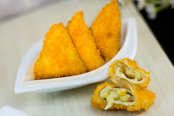 fried Risoles or risol is indonesian traditional street food