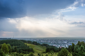 clouds over the city