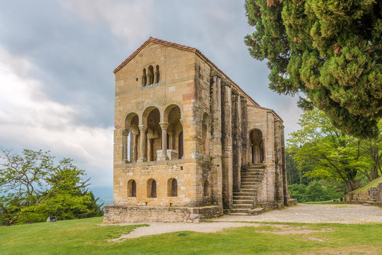 View at the Church of Santa Mar&iacute;a del Naranco in Oviedo - Spain
