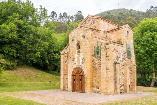 View at the Church of San Miguel de Lillo in Oviedo - Spain