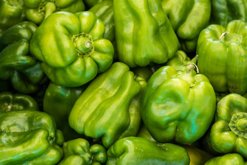Obraz na płótnie Canvas Fresh pepper at traditional food market