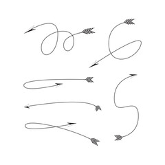 arrows and bows vector set