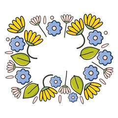 flowers garden plants decorative frame