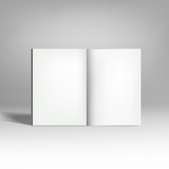 Clean open book mockup. Vector illustration design.
