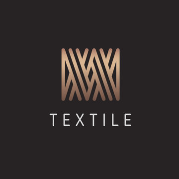 Vector logo design for knitting, textile