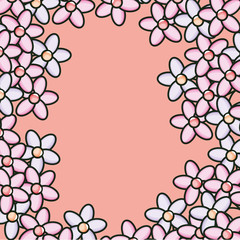 flowers garden plants decorative frame