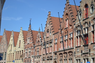 Bruges maisons &agrave; pignons &eacute;tag&eacute;s