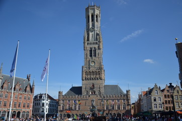 Fototapeta na wymiar Grand Place de Bruges - Beffroi