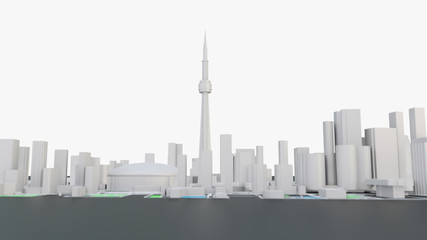 Fototapeta na wymiar 3D futuristic city architecture