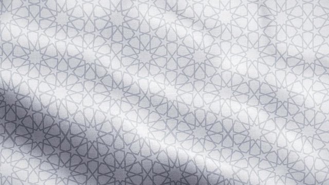 Islamic pattern white waving background footage vdo
