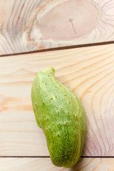 crooked green cucumber