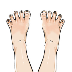 foot isolated on white