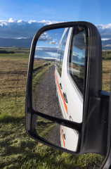 New Zealand campervan rear mirror