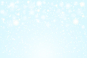 Snow Background. Winter sky. Vector.