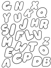hand drawn alphabet