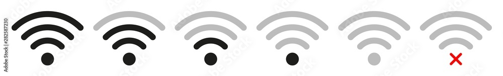 Wall mural wireless | internet connection | signal icon