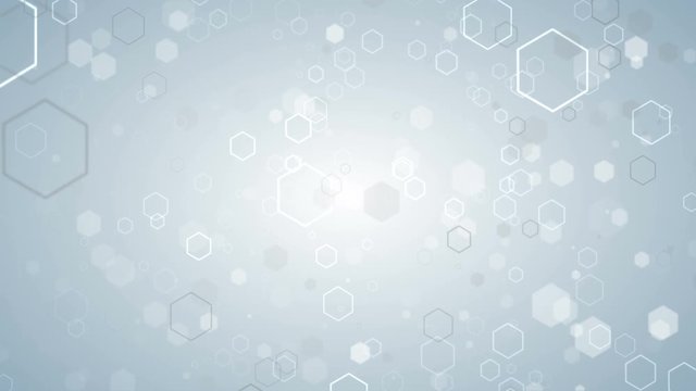 Hex particles medical grid hexagon pattern technology background loop