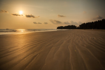 Sunset on Khao Lak beach.Phang nga, Thailand.
