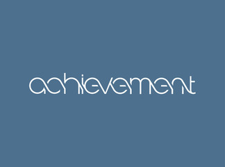 Achievement lettering typography vector template.