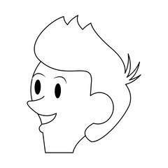 boy young child infancy cartoon in black and white