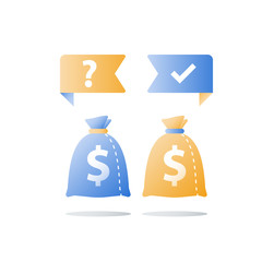 Investment portfolio choice, financial decision, finance security, capital allocation, question mark