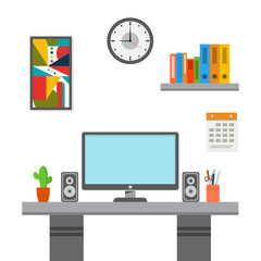 vector illustration of workspace