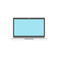 flat style laptop design