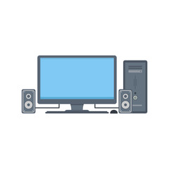 computer device flat style design