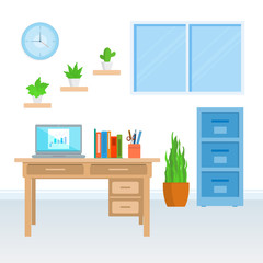 vector illustration of workspace