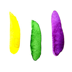 watercolor brushstrokes design elements texture