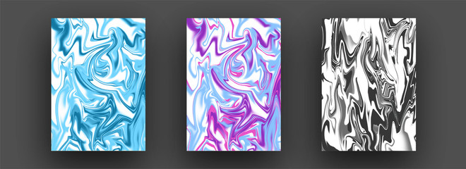 Abstract liquid acrylic painting background in different colour option for template design.