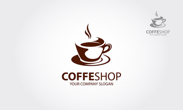Coffee Shop vector logo is a modern and attractive template design suitable for your business promotion, coffee shop or coffee company.
