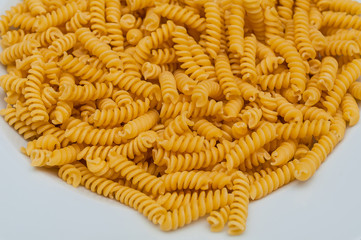 Stack of the dried fusilli