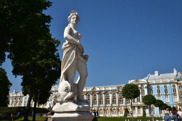 Jardin du Palais Catherine à Tsarskoïe Selo, Russie