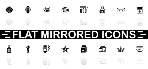 Aquarium - Flat Vector Icons