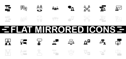 Business Communication - Flat Vector Icons