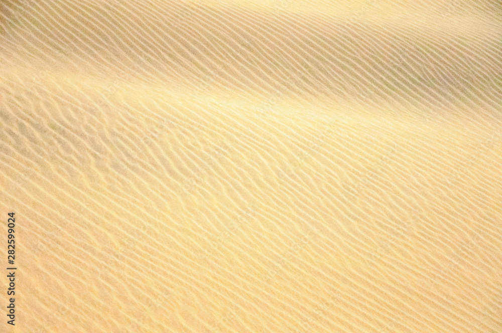 Wall mural Wavy texture of sand 