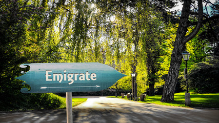 Street Sign to Emigrate