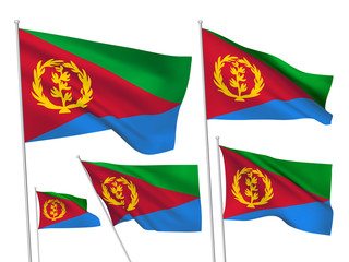 Vector flags of Eritrea