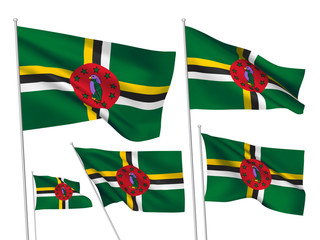 Vector flags of Dominica