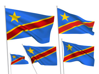Vector flags of Democratic Republic of the Congo