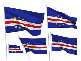 Vector flags of Cape Verde