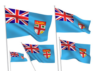 Vector flags of Fiji