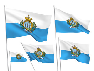 Vector flags of San Marino