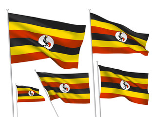 Vector flags of Uganda