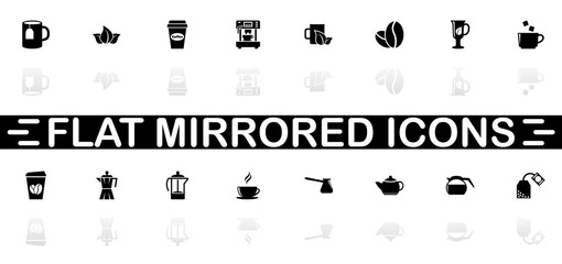 Tea and Coffee - Flat Vector Icons