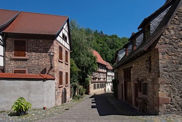 In der Altstadt von Weinheim an der Bergstraße in Baden-Württemberg, Deutschland 